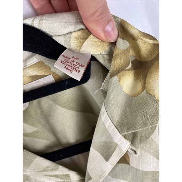Tommy Bahama Yellow Floral Silk Vacation Shirt Men's Size S - Picture 5 of 8